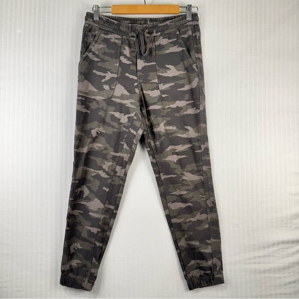 Athleta Farallon Jogger Sweatpants Gray/Green Camo Urban Camouflage Women’s 6